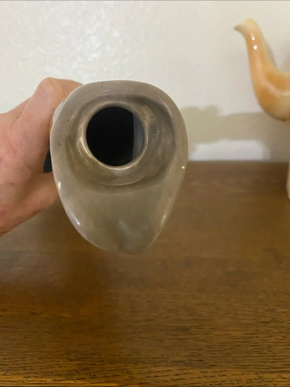 Susan Paley Whimsical Bud Vase / Candleholder, 12” tall.